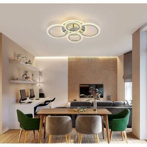 COMELY Modern led ceiling light, 60w Design ceiling chandelier with 4 rings, ceiling lamp in transparent bubble acrylic, for living room, bedroom, kitchen,