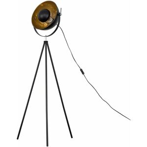 VALUELIGHTS Tripod Floor Lamp Metal Photography Lighting - Black & Gold - No Bulb