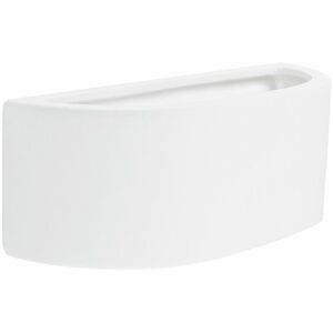 Valuelights - Wall Light Curved White Ceramic Uplighter Lighting