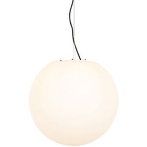 QAZQA Modern outdoor hanging lamp white 45 cm IP65 - Nura - White