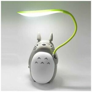 LUNE Moon-Cartoon Totoro usb Charging Desk Lamp, Creative Dual-use Night Light (Chinchilla White Belly)