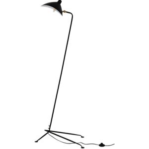 PRIVATEFLOOR Black Floor Lamp - Living Room Lamp - Giorge Black Steel, Metal, Metal - Black