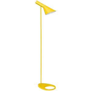 PRIVATEFLOOR Floor Lamp - Flexo Living Room Lamp - Nalan Yellow Steel, Metal - Yellow