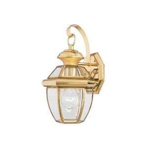 Elstead - Newbury - 1 Light Outdoor Small Wall Lantern Light Polished Brass IP44, E27