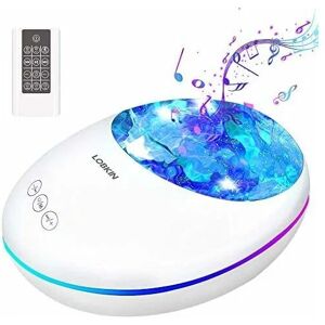 HÉLOISE Night Light Projector, 8 Color Modes, Ocean Wave Projector, Night Lamp with Built-in Music Player, Remote Control and Time, Ceiling Decoration for