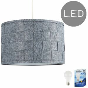 VALUELIGHTS Weave Ceiling Pendant Light Shade Grey Felt Finish - es E27