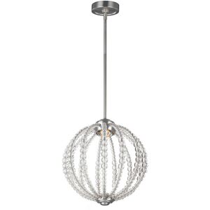 Oberlin - led 1 Light Small Spherical Ceiling Pendant Satin Nickel - Elstead