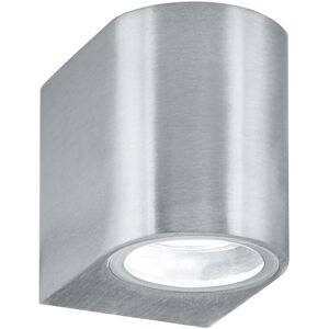 Outdoor - 1 Light Outdoor Wall Light Satin Silver IP44, GU10 - Searchlight