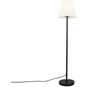 QAZQA Outdoor floor lamp black with white shade 35 cm IP65 - Virginia - Black