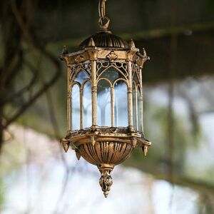 MUMU Outdoor hanging lamp with chain pendant, ceiling lantern, balcony, terrace, garden, waterproof hanging lamp, ceiling light, chandelier, Christmas