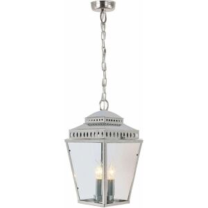 LOOPS Outdoor IP44 3 Bulb Chain Lantern Highly Polished Nickel led E14 60W