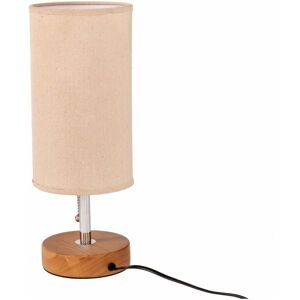 Dual usb Charging Bedside Nightstand Table Lamp with Linen Fabric Lampshade - Includes Bulb - Oypla