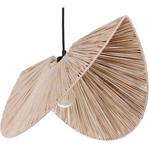 BELIANI Paper Pulp Pendant Lamp Light Textured Shade Natural Japandi Style Herron - Natural