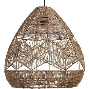 BELIANI Paper Rope Pendant Lamp Hand Woven Wicker Ceiling Light Natural - Natural