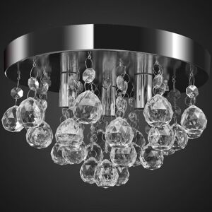 Berkfield Home - Pendant Ceiling Lamp Crystal Design Chandelier Chrome