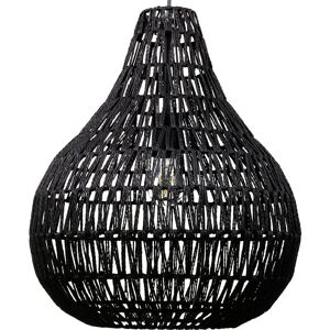 BELIANI Boho Ceiling Pendant Lamp Light Thread Lampshade Black Molopo - Black