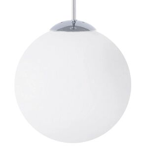 Beliani - Modern Glam Globe Pendant Light Glass Ceiling Light Ball White Barrow s - White
