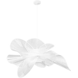 PRIVATEFLOOR Pendant Lamp - Modern Design - Aura White Acrylic, Metal - White