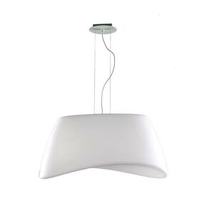 INSPIRED LIGHTING Inspired Mantra - Cool - Ceiling Pendant 2 Light E27 Oval Outdoor IP44, Matt White, Opal White