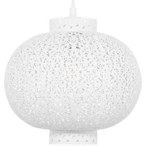 BELIANI Oriental Pendant Light Moroccan Design Openwork Lampshade meuse - White