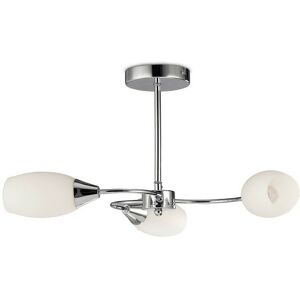 Diyas - Ceiling light Denia Polished chrome 3 bulbs 28cm