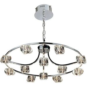 INSPIRED LIGHTING Inspired Clearance - Polana Pendant Round 12 Light G4 Polished Chrome, not led/cfl Compatible