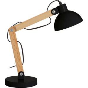 Premier Housewares - Blake Black Wood Table Lamp