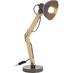 Premier Housewares - Blake Grey Wood / Metal Table Lamp