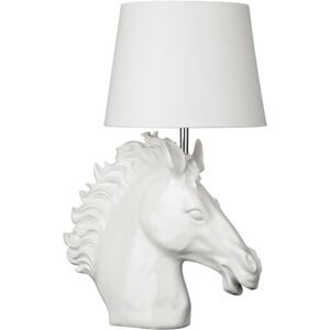 Caballo White Polyresin Table Lamp - Premier Housewares