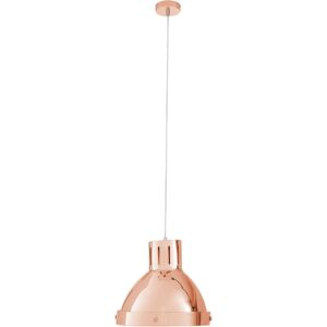 Premier Housewares Ceiling Lights White Finish Copper Round Shape Pendant Light Antique Ceiling Lighting Contemporary Pendant Hanging Lighting For Ceiling w35 x d35 x