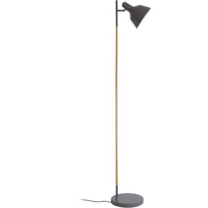 Premier Housewares Floor Lamp Natural Grey Wood Metal Floor Lamps Contemporary Design Free Standing Lamps For Hallways Bedroom Living Room W24 X D24