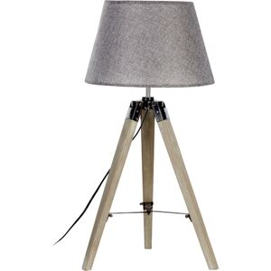 Harper Grey Wood Small Tripod Floor Lamp - Premier Housewares