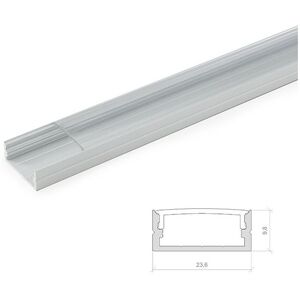 Greenice - Profile Aluminum For led Strip Double - Diffuser Milky x 2M (LLE-ALP014)