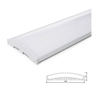 Greenice - Profile /Luminaire Aluminum 10 x led Strip - Diffuser Milky x 1M (SU-PE001A)