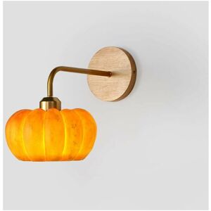 DENUOTOP Pumpkin Lantern Wall Lamp, Wabi-sabi Style Children's Bedroom Lamp, Retro and Old Antique Bedroom Lamp, Japanese Halloween Lamp, Bedside Lamp--Warm