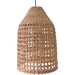 PRIVATEFLOOR Rattan Ceiling Lamp - Boho Bali Design Pendant Lamp - Fai Natural Metal, Rattan - Natural