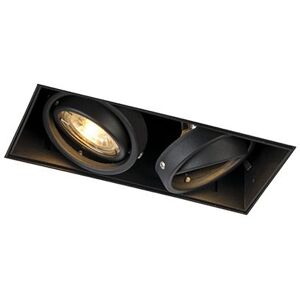 QAZQA Recessed Spotlight Black Trimless - Oneon 2 - Black