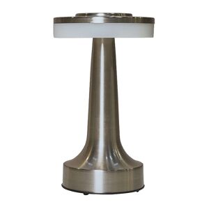 Valuelights - Rechargeable Battery Operated Touch Table Lamp - Brushed Chrome