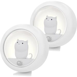 Groofoo - Rechargeable Induction led Night Light 2pcs Set Automatic Baby Night Light Cute Shape for Kids Rooms, Living Rooms, Bathrooms, Hallways,