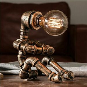 HOOPZI Retro industrial design desk lamp metal lighting living room bedroom table lamp Bronze socket