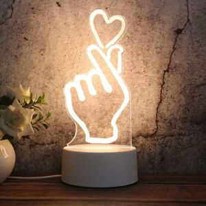 3D Night Light for Kids, Illusion Night Light Bedside Lamp, 3 Colors Night Light for Children's Bedroom Birthday Kids Christmas Gift, Love - Rhafayre