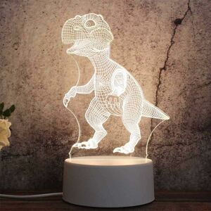 RHAFAYRE 3D Night Light for Kids, Illusion Night Light Bedside Lamp, 3 Colors Night Light for Kids Bedroom Birthday Children Christmas Gift, Dinosaurs