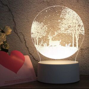 Rhafayre - 3D Night Light for Kids, Illusion Night Light Bedside Lamp, 3 Colors Night Light for Kids Bedroom Birthday Children Christmas Gift,