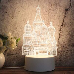 Rhafayre - 3D Night Light for Kids, Illusion Night Light Bedside Lamp, 3 Colors Night Light for Children's Bedroom Birthday Kids Christmas Gift,The