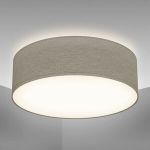 RHAFAYRE Textile ceiling lamp in taupe color, modern and sober design ceiling lighting, office lighting, round 30cm, E27 socket, delivered without bulb