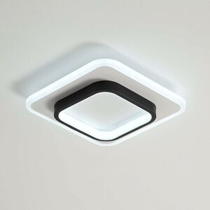 Led Ceiling Light, Nordic Square Ceiling Lamp 20W 2300LM for Hallways Living Room Bedroom, Diameter 24cm, 6000K - Rhafayre