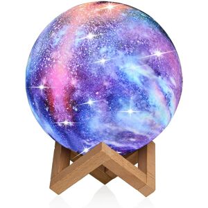 Rhafayre - Moon Lamp, Kids Night Light Galaxy Lamp 16 Colors Moon Light with Wood Stand - Remote & Touch Control usb Rechargeable Gift for Girls