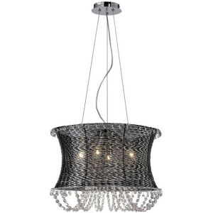 Inspired Lighting - Inspired Clearance - Lanzo Pendant Round 4 Light E14 Black Chrome/Crystal