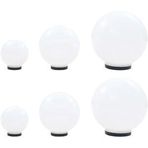 BERKFIELD HOME Royalton 6 Piece led Bowl Lamp Set Spherical 20/30/40 cm pmma