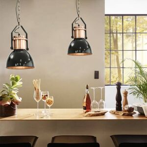 Berkfield Home - Royalton Ceiling Lamp 2 pcs Black Round E27